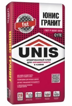 Клей плиточный «Юнис» Гранит