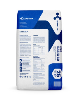 Клей для плитки BASIC 60 (С0Т) Цементум