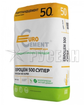 Евроцемент ЕВРОЦЕМ 500 СУПЕР ЦЕМ I 42,5 Б 50 кг